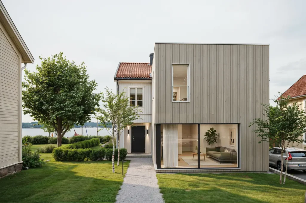 tillbyggnad av villa med nytt allrum i hisingen g teborg